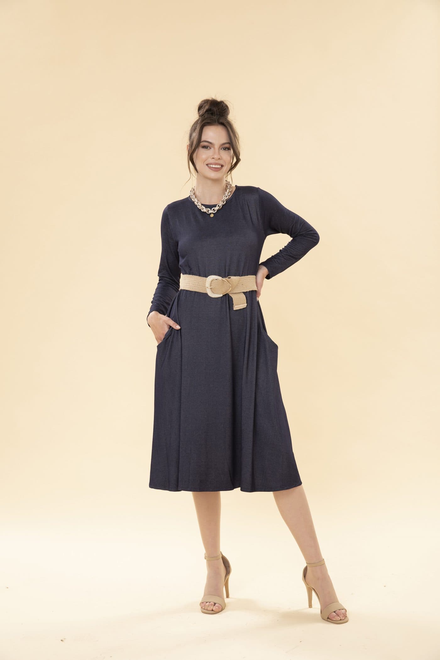 Pocket Dress - Blue Denim