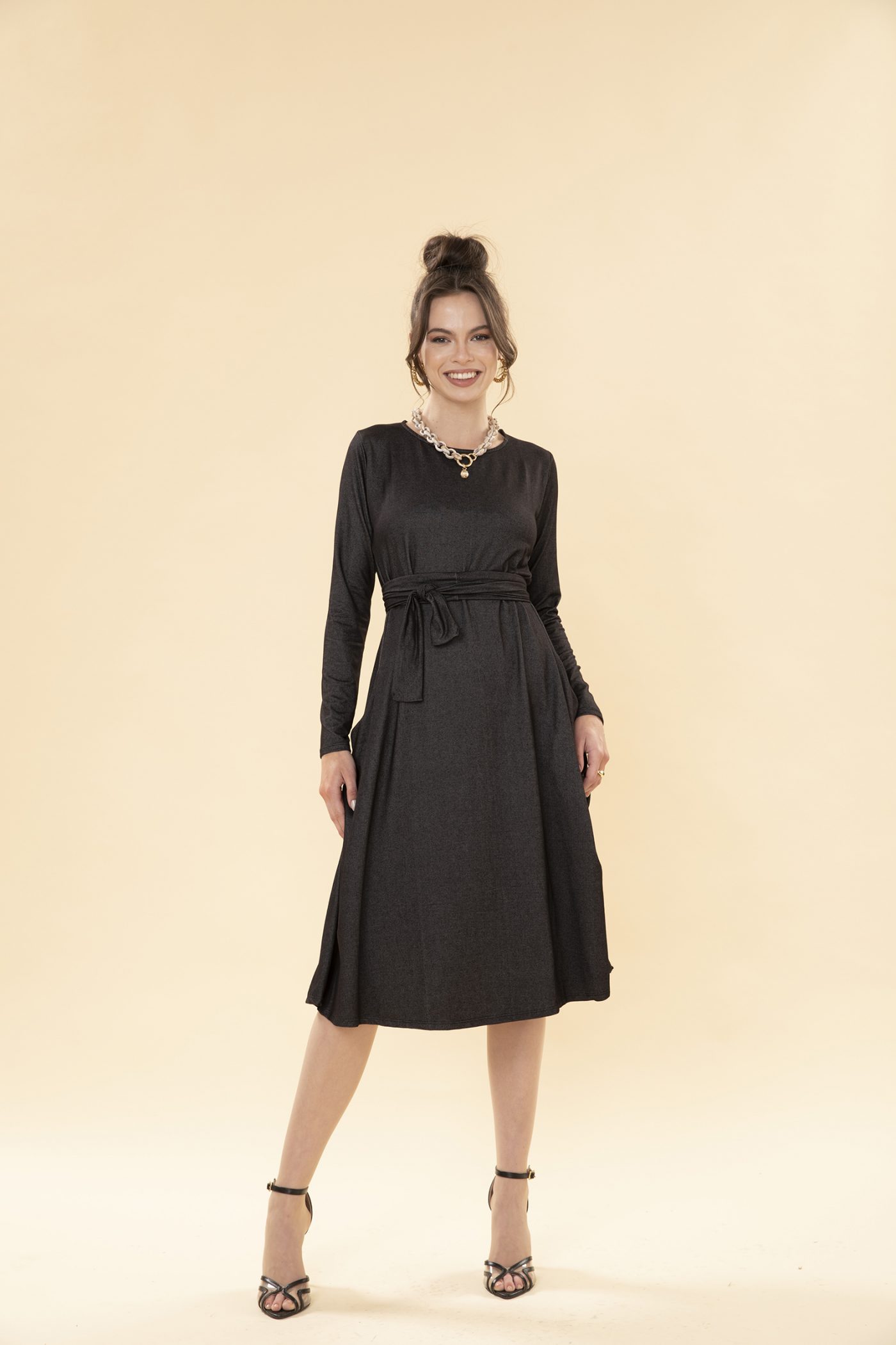 Pocket Dress - Black Denim