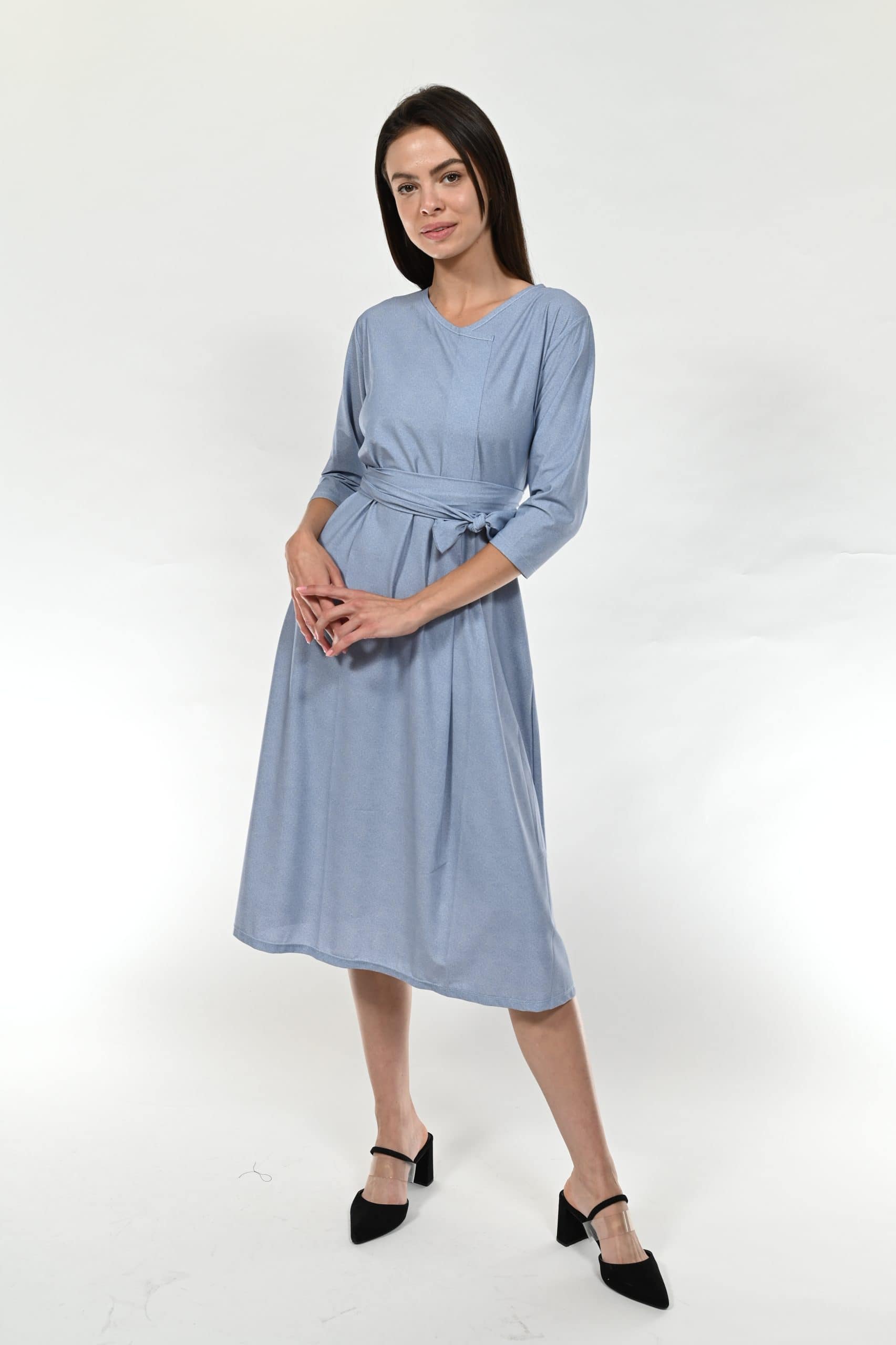 "Emma" Dress - Blue Denim/ Dark Blue - עדי שרעבי מותג לנשים ונערות ...