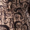 שמלת רוזאן מוקה שחור מודפס גאומטרי